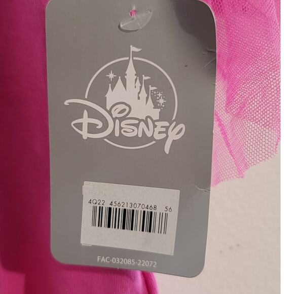 Disney Princess Graphic Print Mesh Tulle Short Sleeve Pink Tee Girls 9/10 NEW - Picture 10 of 11